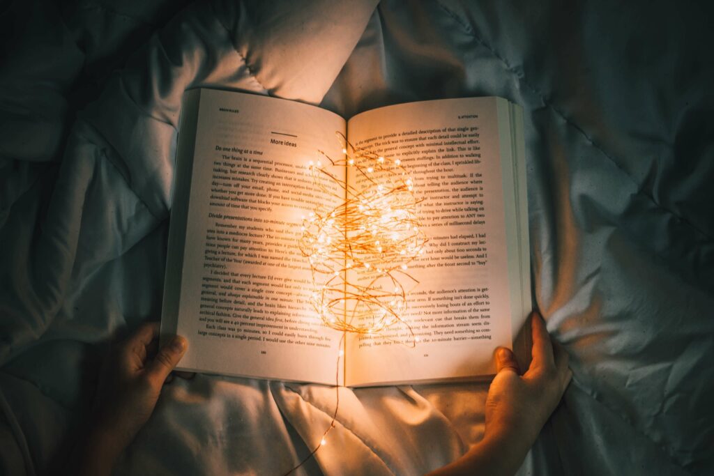 book with lights